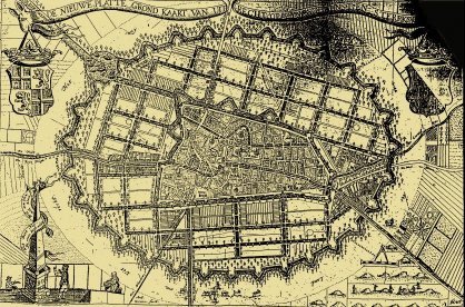 Oude plattegrond van Utrecht