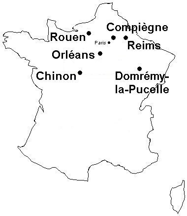 Landkaart van Frankrijk